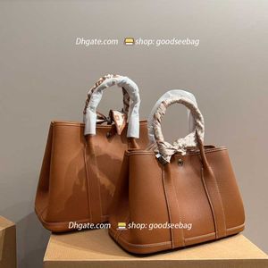 Sac de fête de jardin pour femmes, fourre-tout, sacs seau faits à la main, sacs à main de styliste, mode classique, cuir véritable, toile, Shopping rétro, installation d'ordinateur