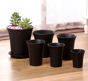 Tuin Planters Pot met 6 Size Optie Nursery Plastic Bloempot voor Outdoor Yard Gazon Garden Indoor Thuis Bureau of Bedside Planting