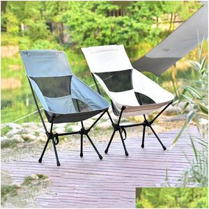 Ensembles de jardin Loisirs Cam Chaise de plage Oxford Pliant Lune Siège de pêche portable pour voyage en plein air Cam- Drop Livraison Meubles de maison Dhzf6