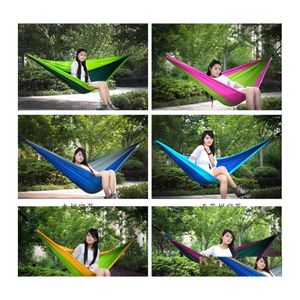 Tuin sets outdoor cam hangmat inklapbare indoor dubbele persoon swing colorfwork parachute nylon bed meubels set cilyw1078 drop d dhjc8