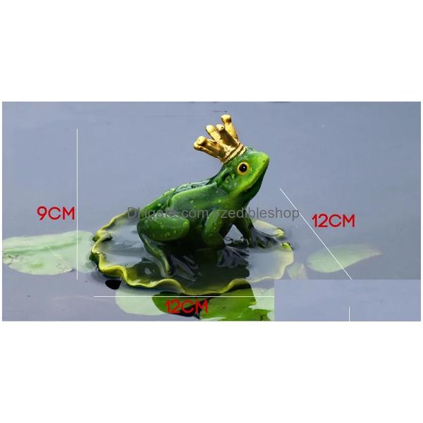 Ensembles de jardin Résine Flottant Grenouilles Statue Créative Grenouille Scpture Étang Extérieur Décoratif Maison Fish Tank Décor Bureau Ornement Drop Delive Dhelz