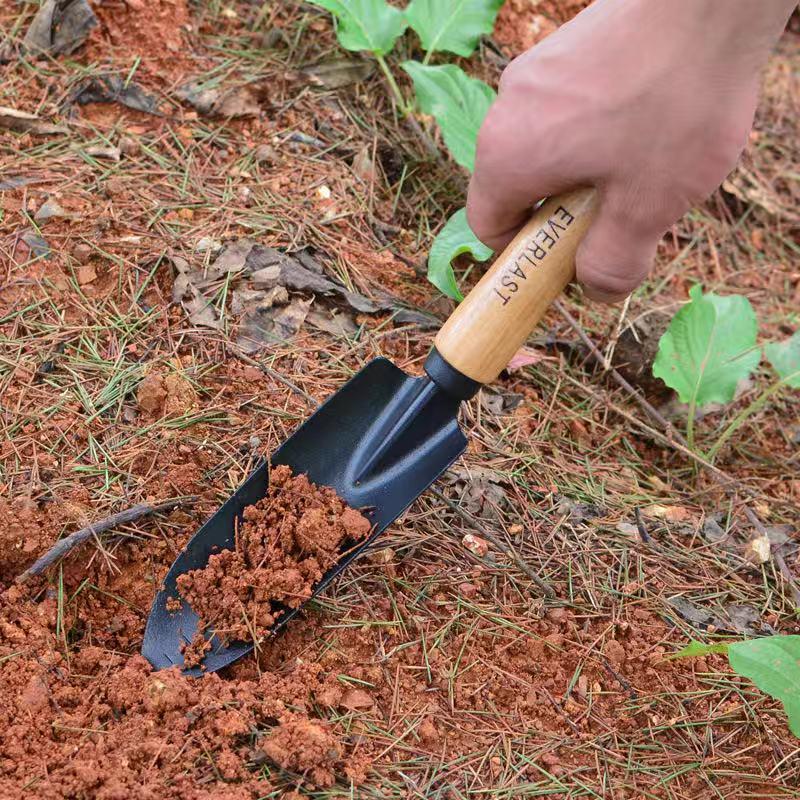 Garden Shovel Flower Planting Mini Wood Handle Stainless Steel Potted Plants Shovels Rake Spade RH6224