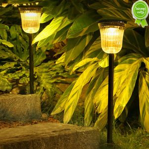 La décoration extérieure de la maison de lumière solaire de jardin allume les lumières solaires imperméables de pelouse pour l'éclairage de pelouse d'allée de cour de patio de paysage