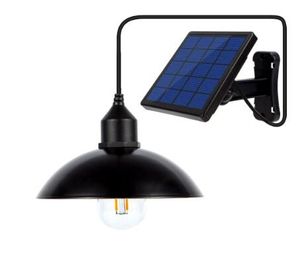 Garden Solar Light Retro Bulb Kroonluchter Zonne-aangedreven hanglampen met 9.8FT Koord Zonnelamp opknoping voor Outdoor Cafe