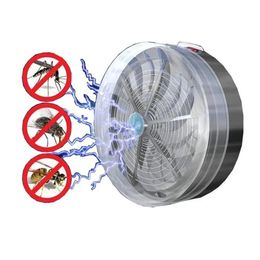 Tueur de moustiques à énergie solaire de jardin Fly Insect Bug Buzz Zapper Dispeller de lumière UV extérieur