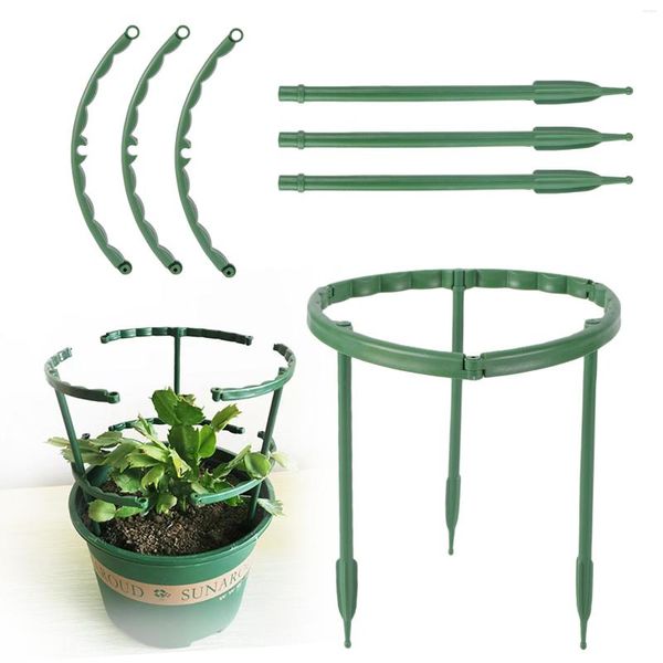 Cages de Support pour plantes, fournitures de jardin, demi-rond, porte-fleurs, Pot en plastique, treillis grimpant, tige de verger, outil de bonsaï, 2/4/6 pièces