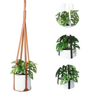 Fournitures de jardin en cuir plante cintre suspendu jardinière porte-Pot de fleur décor à la maison pour plantes d'intérieur Cactus succulente autre