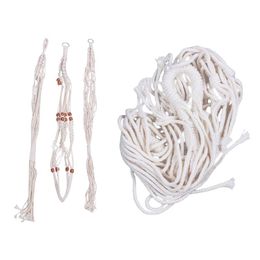 Fournitures de jardin Autre 1x panier de jardinière en macramé, Kit 3 jardinières suspendues au plafond, corde de Jute