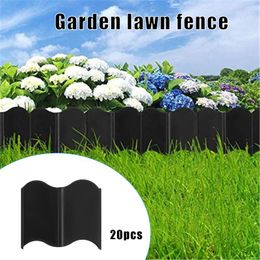 Tuinbenodigdheden Ander landschapsrand hek 20 PCS Plantondersteuning Stak Decoratief bloemenrek Hervoorbruikbare plastic kooihouder Geen graven EDNU8