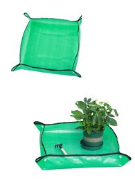 Suministros de jardín PE Planta Trasplante Estera Plegable Impermeable Trasplante Almohadilla de jardinería para interior Suculenta Bandeja portátil XBJK2302