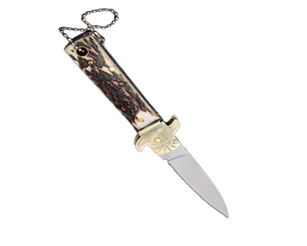 Herramienta de jardín 65quot Alemania Hubertus equipo para exteriores cuchillo para acampar Hoja D2 61HRC Astas Mango de cobre Cuchillo popular con regalo 3757675