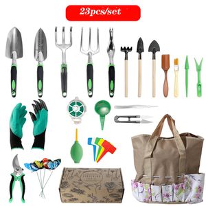 Juego de herramientas de jardín 23 piezas Regalos de jardinería para mujeres El kit de jardinería incluye pala de jardín Pala de mano y todas las demás herramientas de mano de jardinería Top nuevo