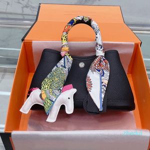 Bolso de mano para jardín, bolso de mano para mujer, bolso de hombro de cuero de capa superior, bolsos cruzados, correa de cuero genuino ajustable, cintas Pony