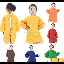 Gardenchildren Bavoir Enfants Vêtements Peinture Imperméable Tabliers Bébé Manger Repas Peinture À Manches Longues Smock Home Textiles Wx9-783 Drop Delivery 20