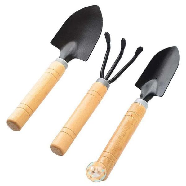 Gardening Handle Wood Mini Tools Plantes métalliques Phel