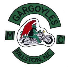 GARGOYLES FALLSTON N G MC Patch Big Size voor volledige achterkant van jas Rider Biker Borduurpatch 210M