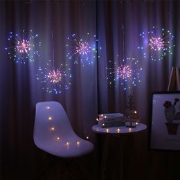 Garland Lights Outdoor Firework Lights Power LED String Copper fil Fairy Lights Fairy Party Decor Lamp 220408