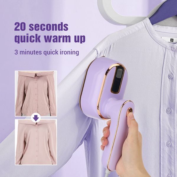 Vaporizadores de ropa Mini plancha de vapor Vaporizador portátil de mano Seco Húmedo Ropa doble Máquina de planchar tela para viajes en casa Gadget doméstico 230919