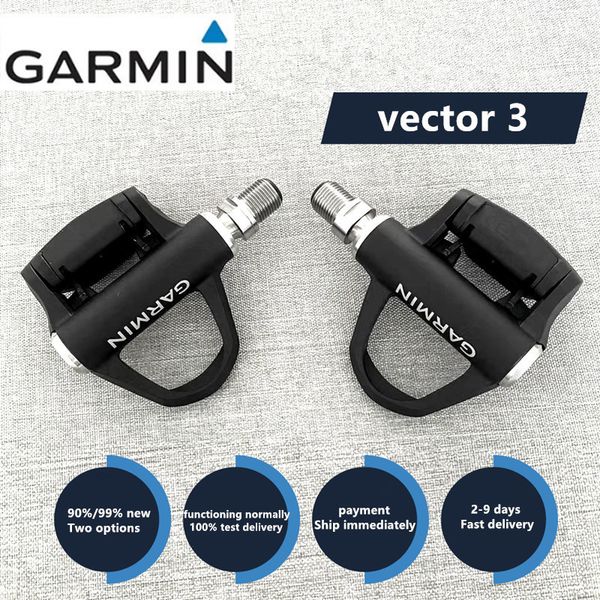 Garmin Vector 3 Compteur de puissance bilatéral verrouillé pour vélo de montagne, vélo de route, capteur de pied compatible avec la série de tables de codes Edge 201120