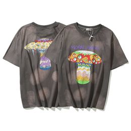 Garr New Style T-shirts voor dames en heren Modeontwerper Saint Michael High Street Graffiti Mushroom Eyes Loose Short Sleeve Tee