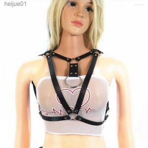 Jarretières 2023 BDSM Fétiche Bondage Collier Corps Harnais Sex Toys Produits Pour Adultes Pour Couples Ceinture Chaîne Esclave Seins Femme L230518