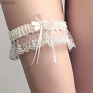 Garters Ivory Lace Bow Bride Suspender Girl Play-Play-Playing Wedding Party Party Rings Female Accessoires WX