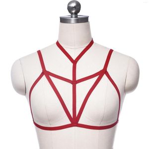 Jarretières sexy bondage soutien-gorge femmes à bretelles cage harnais ceinture