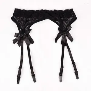 Jarretières en dentelle transparente Ligas, haut sexy, hauts de cuisses, porte-jarretelles, bas, Lingerie de Bondage, ensemble de jarretelles