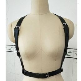 Kousenbanden Stud Punk Goth lederen harnas lichaam bondage riem kooi beeldhouwen taille borst slanke sieraden gesp