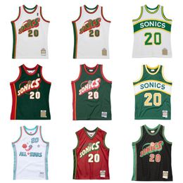 Gary Payton genaaid basketbaltruien 1994/95 95/96 99/00 Hardwoods Classic Retro-fans Jersey Men Youth Women S-6XL