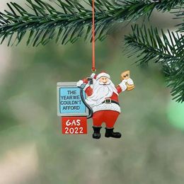 Gas 2022 Santa Claus Decoración del árbol de Navidad Resina Gasolina Signo Decoración de la habitación Adornos Colgante C0819