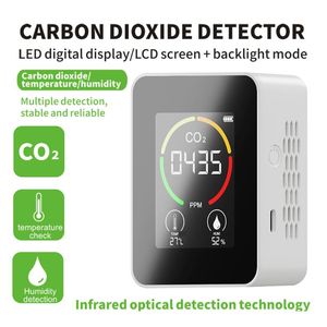 Analizadores de gas Monitor de calidad del aire interior Detector de CO2 portátil Termohigrómetro multifuncional Analizador digital para el hogar