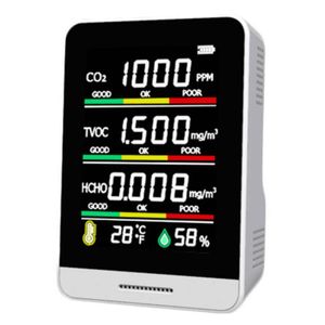 Gasanalysatoren LCD Lucht CO2 Meter Digitale multifunctionele kwaliteit Monitor Detector Temperatuur Vochtigheidssensor Kooldioxide