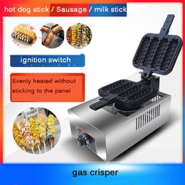 Gasverwarming Crispy Sausage Stick Machine Machine Voedselverwerking Uitrusting Commerciële muffin Muffin Hotdog Stick Roller Grill Melkstick Maker