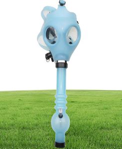 Gasmasker Bong beide gloeien in het donkere water Shisha Acryl Rookpijp Sillicone Hookah Tabaksbuizen Hele5675590