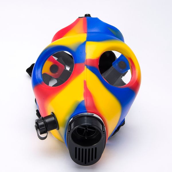 Masque à gaz masques masque de fumer conduites d'eau filtre scellé tuyau de fumée uniquement masque en silicone brosglass SKGA125