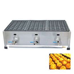 Gas Takoyaki Maker Machine Commercial Takoyaki Machine 3 Platen Takoyaki Grill Pan Japan Snack Food Machine