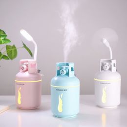 Humidificateurs de réservoir de gaz USB mini lumières colorées multifonction pratique purification de l'air humidification muette de l'eau