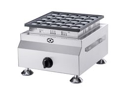 Gratis verzendgas tye 25 holes poffertjes grill anti-stick pancake machine