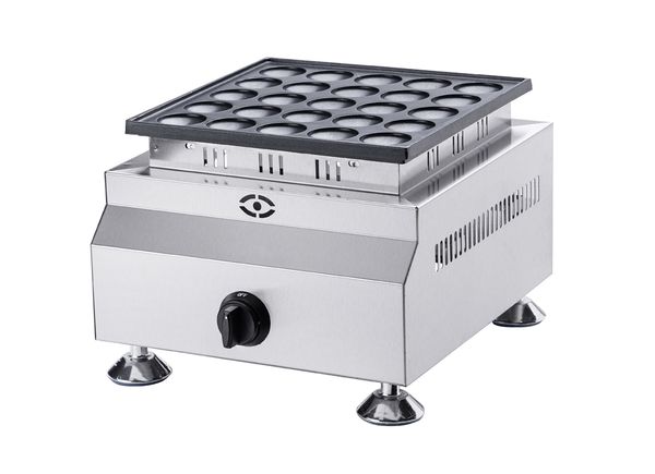 Livraison gratuite gaz tye 25 trous Poffertjes Grill Machine à crêpes antiadhésive
