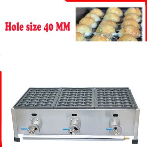 Livraison gratuite gaz type 3 plaque Takoyaki Maker Machine diamètre 40 MM ou 45 MM