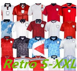 Gascoigne Southgate Englands retro voetbalshirts 1990 96 Euro Shearer Owen 98 Kids Vintage voetbal shirts Rooney Gerrard Lampard 02 04 06 Classic Football Kit 999