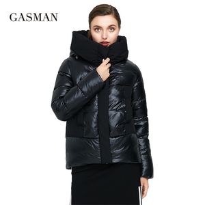 Gasman Black Patchwork Marque de mode Veste d'hiver pour femme Manteau pour femme Parka Femme Coupe-vent Puffer Veste épaisse 005 201217