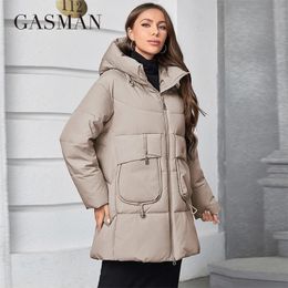 GASMAN moda Parkas con capucha para mujer de talla grande Casual con capucha bolsillo mujer chaqueta de plumón abrigo femenino prendas de vestir 83367 240130