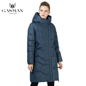 GASMAN Femmes Hiver Noir Manteau Plus La Taille Mode Parka À Capuche Chaud Vestes Pardessus Femme Longue Puffer Doudoune 19022 201119