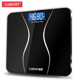 Gason A2 Badkamer Vloer Body Scale Glas Smart Huishoudelijke Electronic Digital Weight Balance Bariatric LCD-scherm 180kg / 50g Y200106