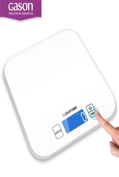 Gason C1 Kitchen Scale de précision électronique mini-mesures outils d'équilibre numérique Gram Cuisine Food Glass LCD Affichage 15kg1g T2003269424177