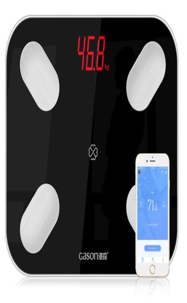 Gason S4 Scale de graisse corporelle plancher scientifique Smart Electronic LED Poids numérique Balance de salle de bain Bluetooth App Android ou iOS4190737