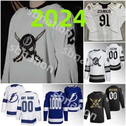 Gasparilla Lightnings 2024 Tampa Hockey Jersey Bay Personnalisé Hommes Femmes Enfants 98 Mikhail Sergachev 91 Steven Stamkos 21 Brayden Point 38 Brandon Hagel Chandail Jersey