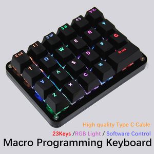 Gateron Cherry Switch 23 Key Macro Keyboard Programming Mechanisch toetsenbord RGB BACKLACT Programmeerbare Laptop Mac Windows